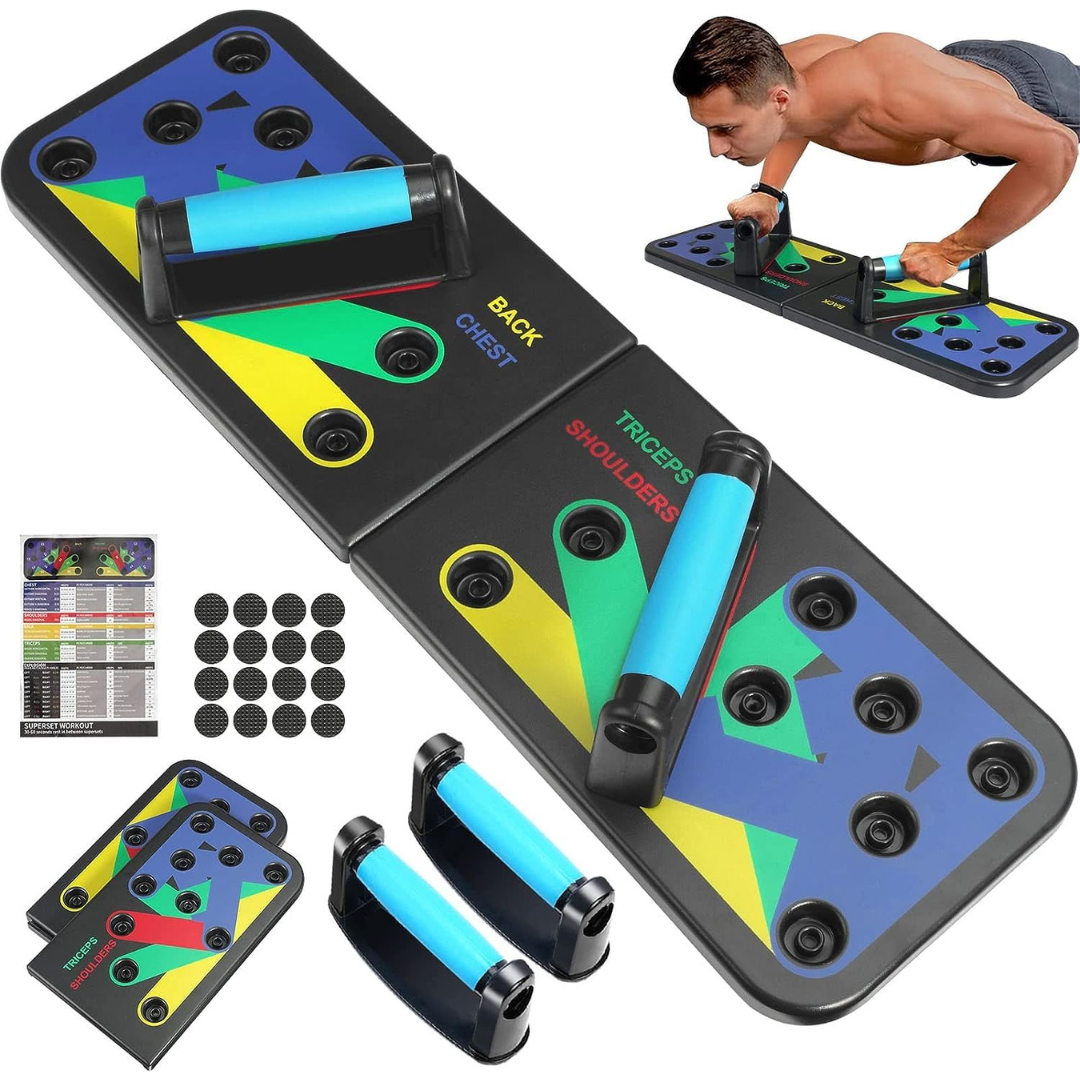 Foldable Pushup Board for Workout-Multifunction 9 in 1 Flexiable Board
