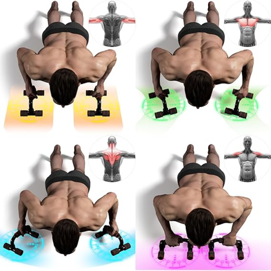 Push-Up Stand- Non-Slip, Cushioned Foam Grips - Home Gym Equipment