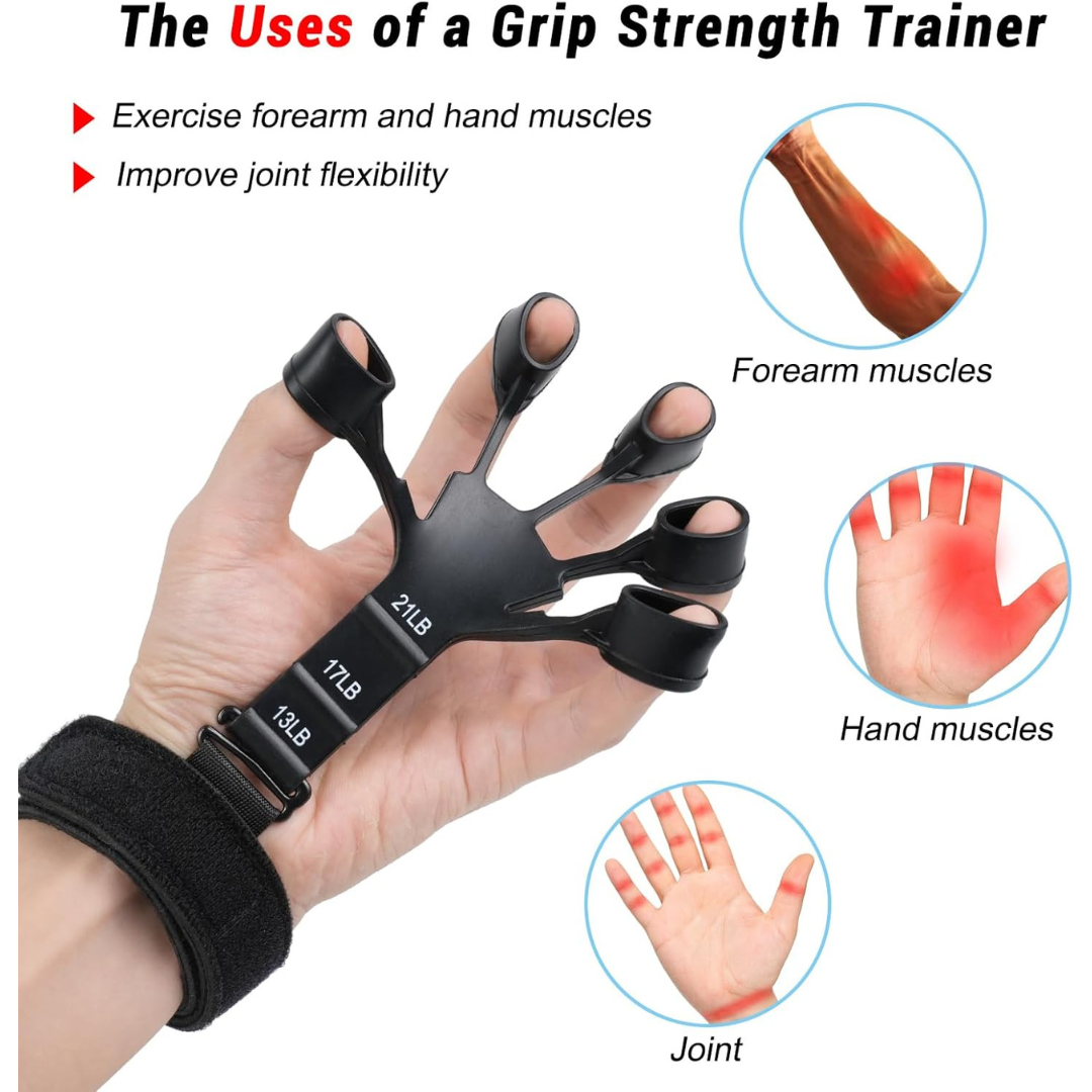 Gripster: Adjustable Hand Gripper Set - Build Finger and Forearm Strength