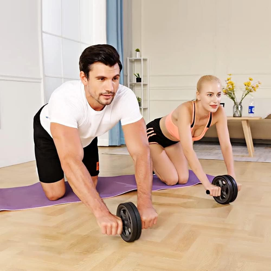 Ab Roller, Double Wheel Ab Wheel, Core Trainer, Home Gym Equipment