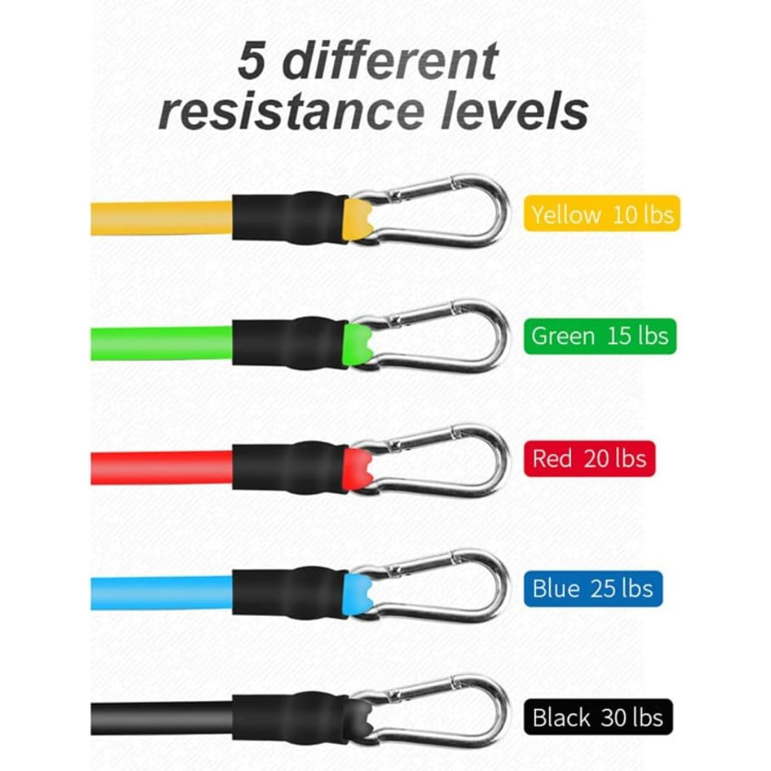 11 Pieces Resistance Band Set-Elastic Pull Rope