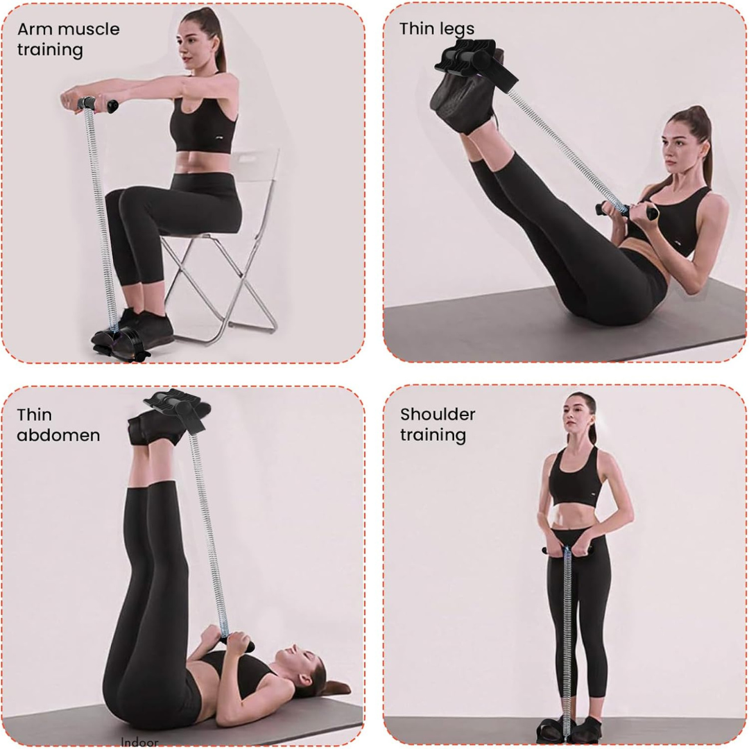 Single Spring Tummy Trimmer | Sit Up Fitness Equipment for Home Gym
